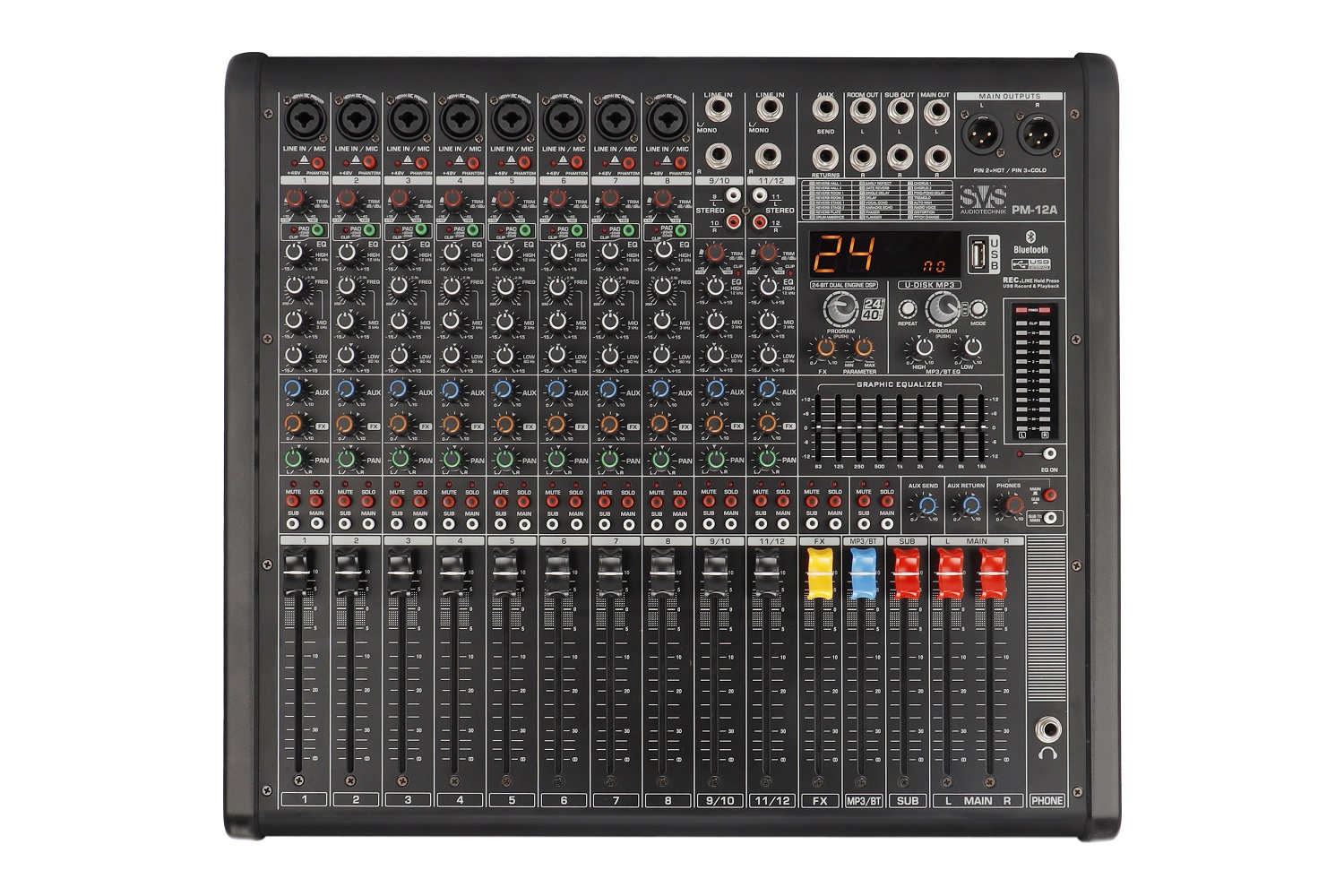 SVS Audiotechnik mixers PM-12A Активный аналоговый микшерный пульт, 12-канальный в Анадыре